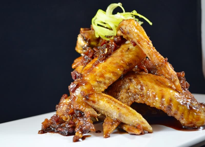 Chicken Wing Confit with Bacon Marmalade