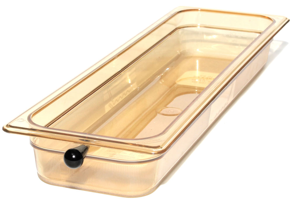 2" Half Size Long High Temperature Rubbermaid Hotel Pan with Knob